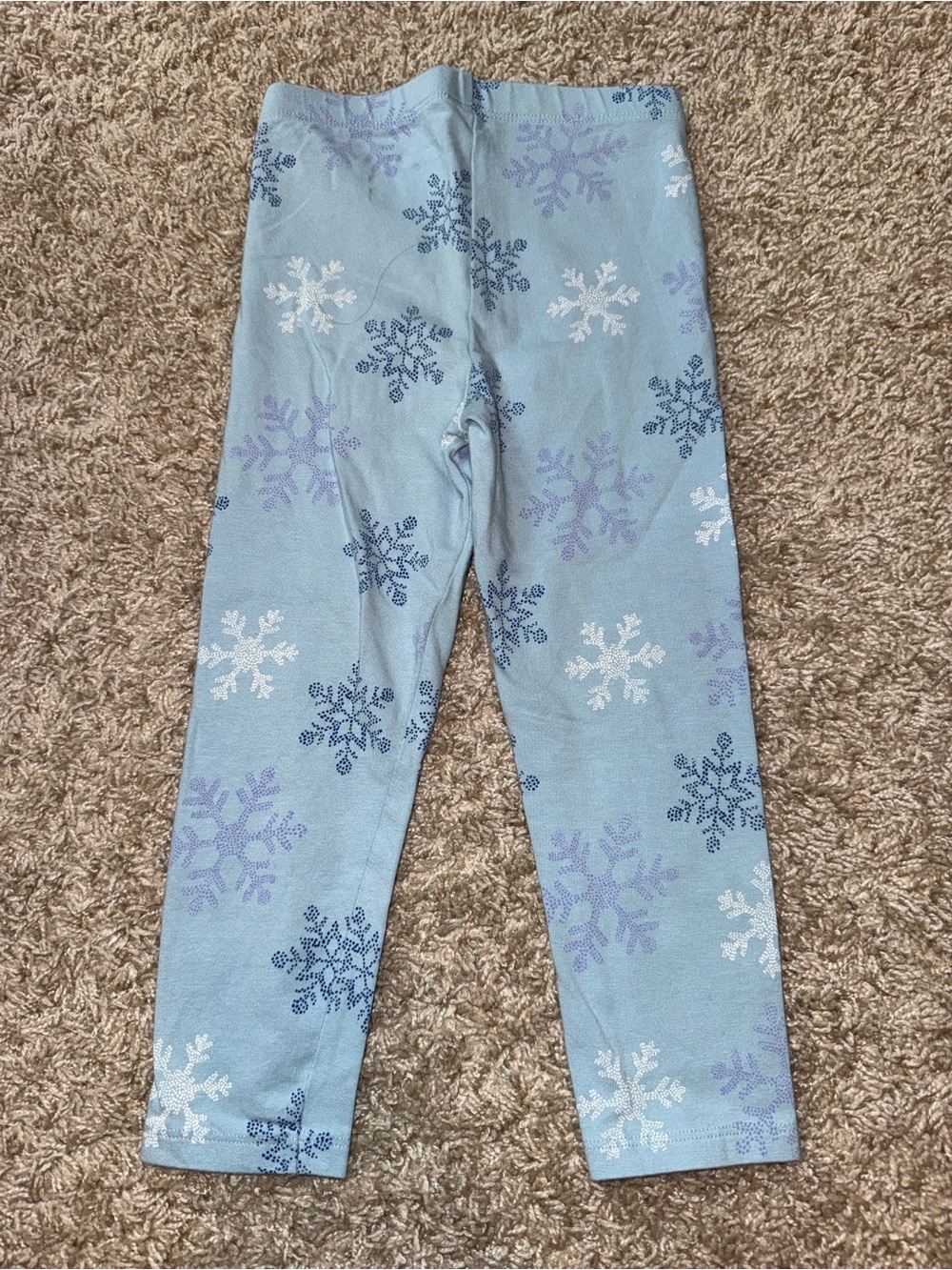 Cat & Jack Light Blue Snowflake Print Leggings
